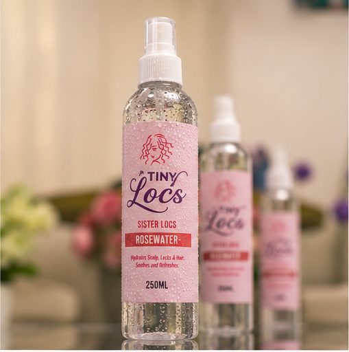 Tiny Locs Sister Locs Rosewater bottle