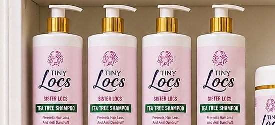 Tiny Locs Sister Locs Tea Tree Shampoo bottles